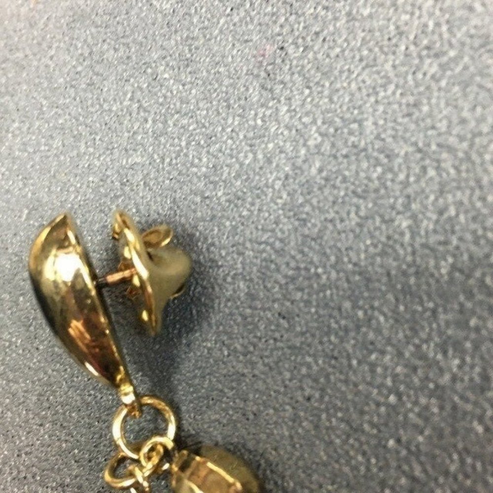 Collar Tack Pin Gold Necklace As Is Heart Lock Key Dangle Diamond Retro BoHo - Picture 3 of 9